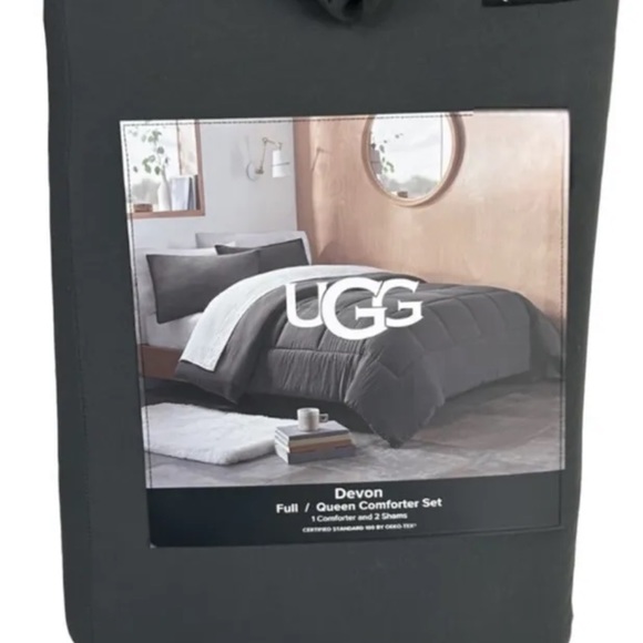 UGG Bedding Ugg Devon Fullqueen Charcoal Gray Comforter Set 9x90 New Poshmark